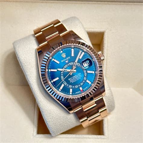 rolex sky dweller blue green